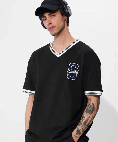 Varsity Blue Blaze Oversized T-Shirts