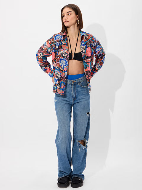 Minions Stamps Women Boyfriend Shirts