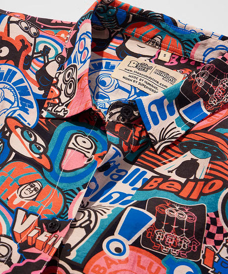 Minions Stamps Women Boyfriend Shirts