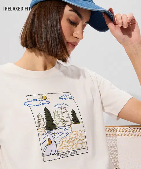Serene Women Relaxed Fit T-Shirts
