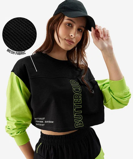 Powerpuff Girls Buttercup Women Oversized Cropped T-Shirts