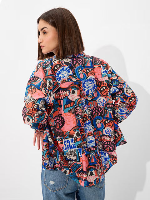 Minions Stamps Women Boyfriend Shirts