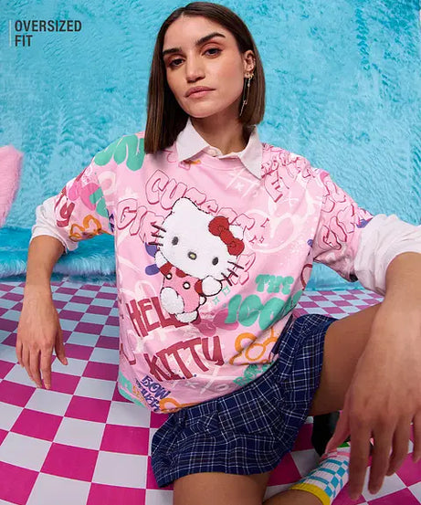 Hello Kitty  The Most Fun Women Oversized T-Shirts