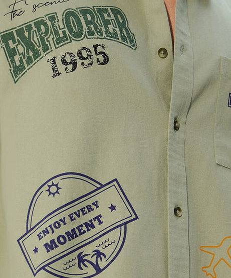 TSS Originals Travel Stamps Men Relaxed Shirts