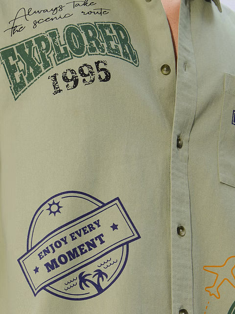 TSS Originals Travel Stamps Men Relaxed Shirts