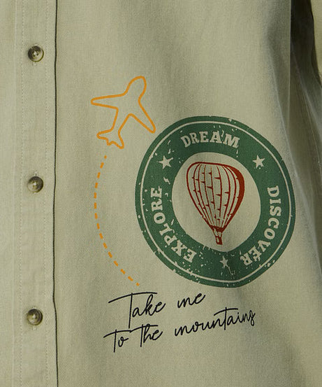 TSS Originals Travel Stamps Men Relaxed Shirts