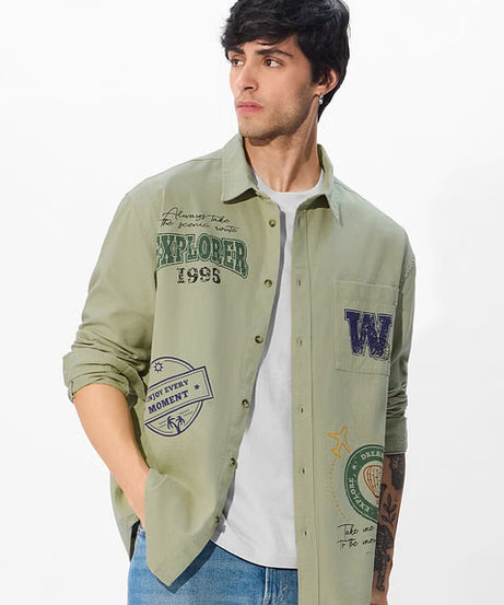 TSS Originals Travel Stamps Men Relaxed Shirts
