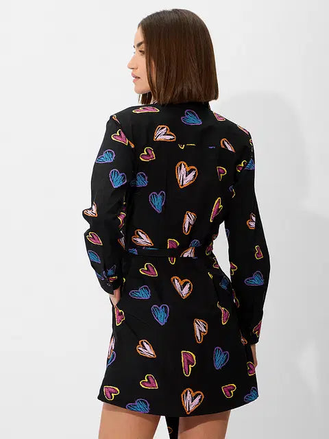 Hearts Women Shirt Dresses