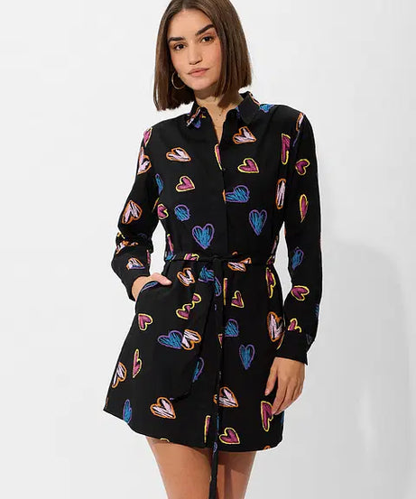 Hearts Women Shirt Dresses