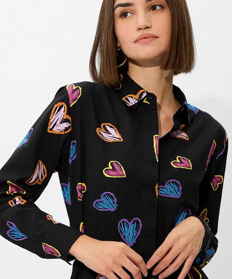 Hearts Women Shirt Dresses