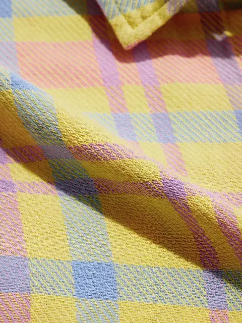 Plaid Shirt Citron Women Boyfriend Shirts