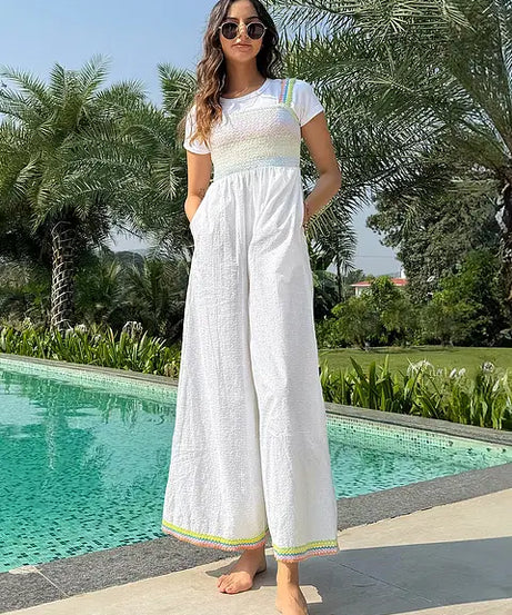 Classic White Women Jumpsuits
