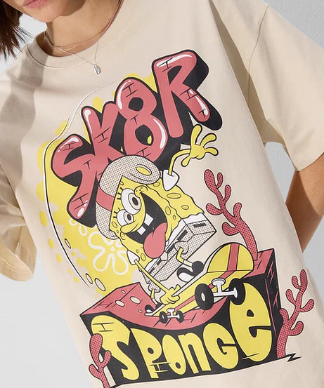 SpongeBob SK8R Women Oversized T-Shirts