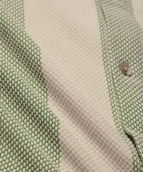Popcorn Stripes Sage Men Textured Shirts