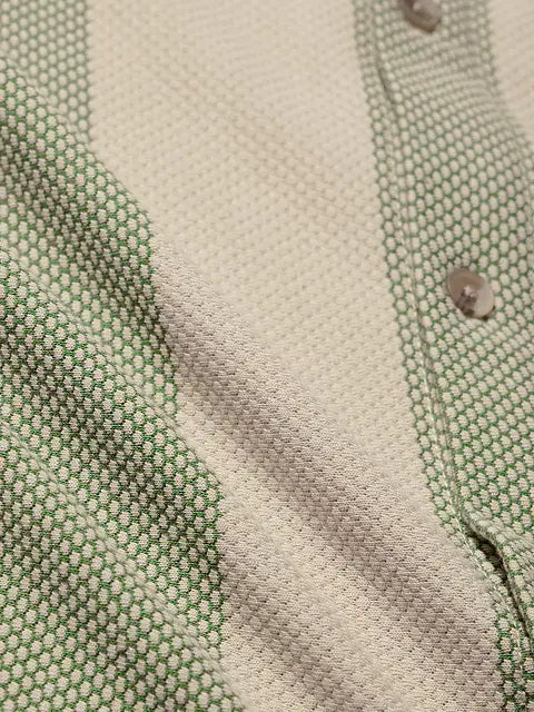 Popcorn Stripes Sage Men Textured Shirts