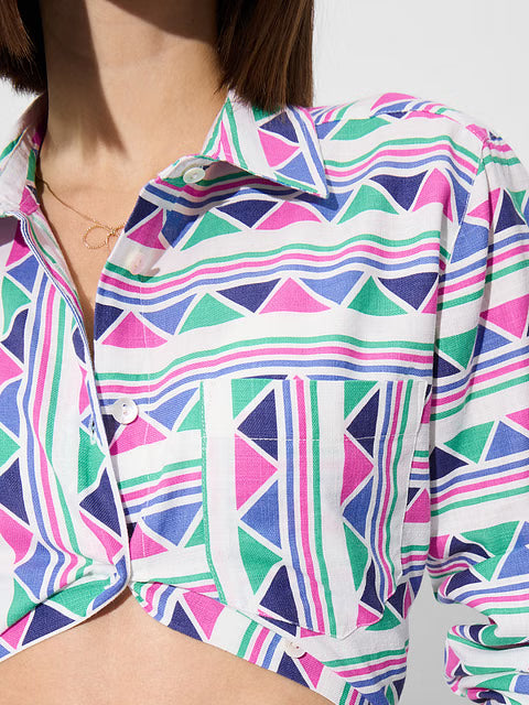 Tribal Aztec Women Boyfriend Shirts