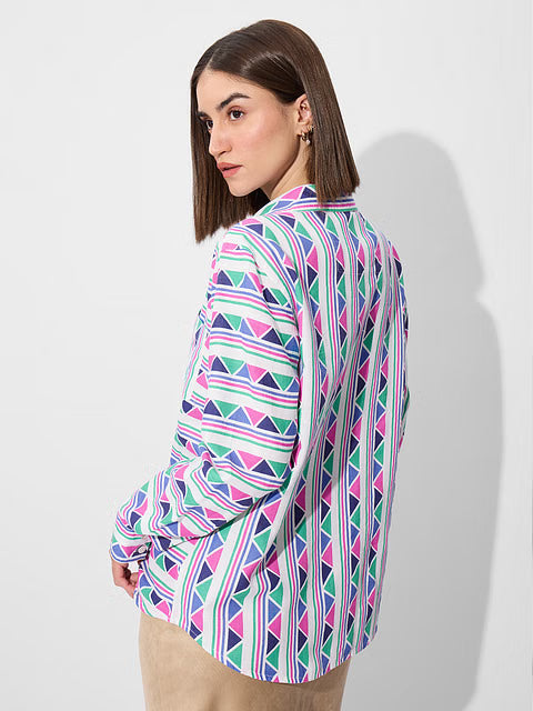 Tribal Aztec Women Boyfriend Shirts