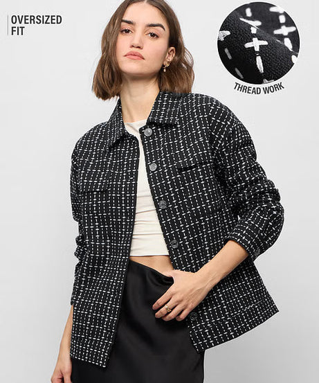 Textured Black Women Shackets