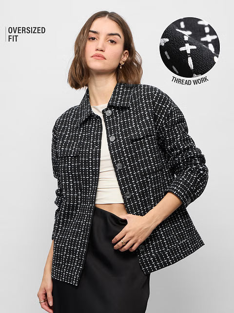 Textured Black Women Shackets