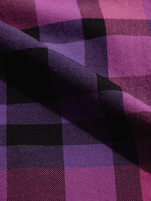 Petunia Plaid Women Boyfriend Shirts