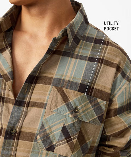 Plaid Seaport Men Utility Shirts