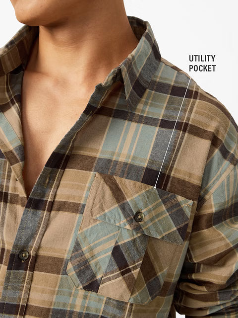 Plaid Seaport Men Utility Shirts