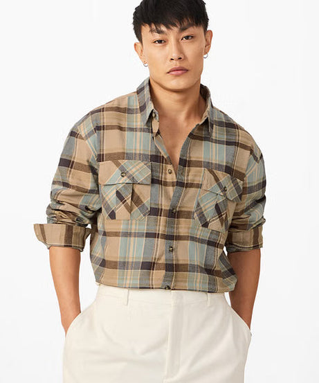 Plaid Seaport Men Utility Shirts