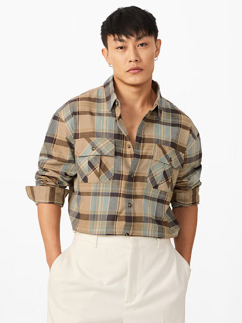 Plaid Seaport Men Utility Shirts