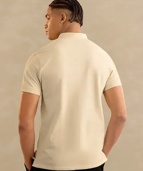 Solids: White Mandarin Polos Tshirt