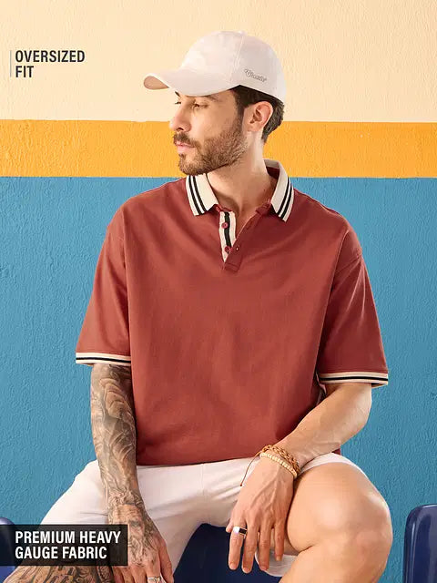 Antique Red Oversized Polos