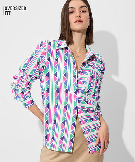 Tribal Aztec Women Boyfriend Shirts