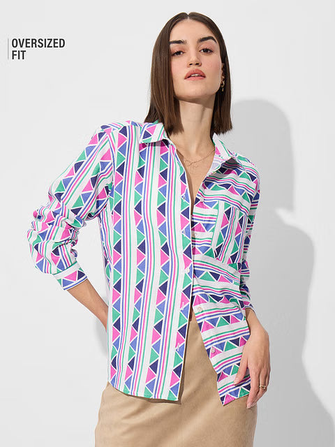 Tribal Aztec Women Boyfriend Shirts