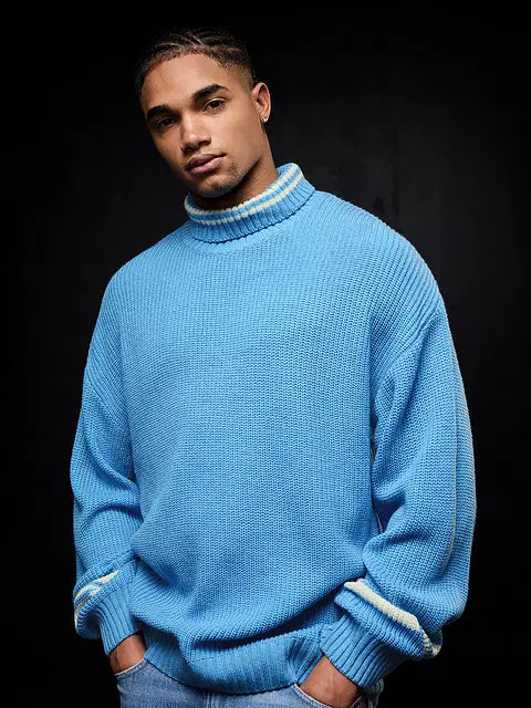 Solids Powder Blue Pullovers
