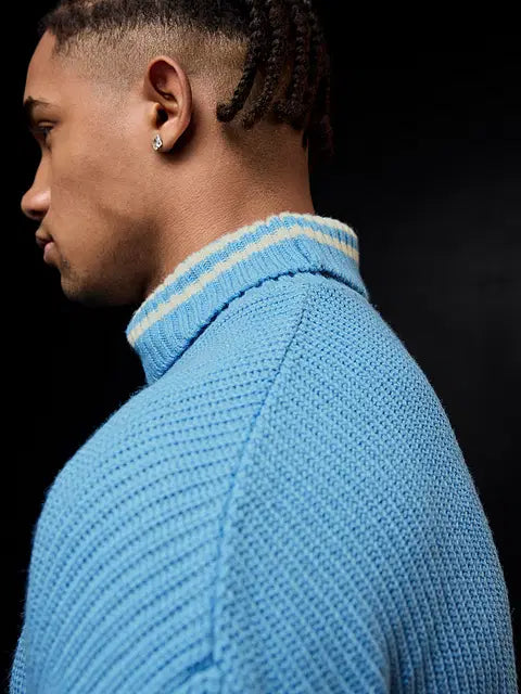 Solids Powder Blue Pullovers