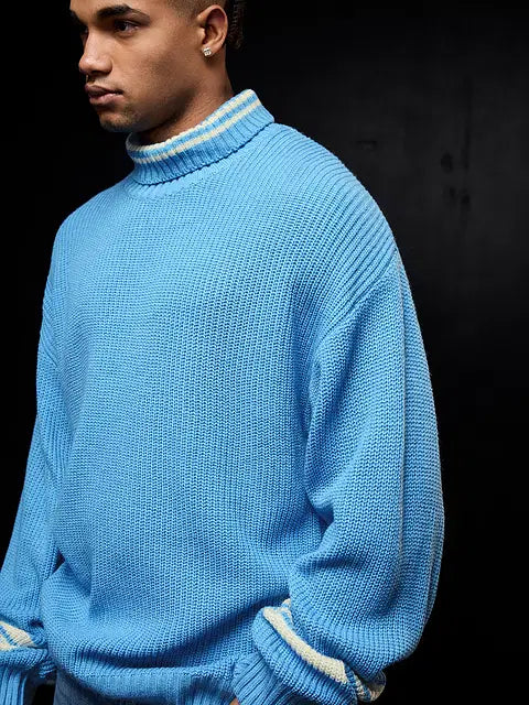 Solids Powder Blue Pullovers