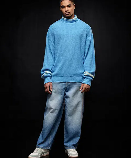 Solids Powder Blue Pullovers