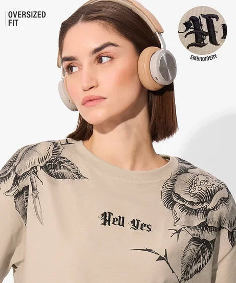 Hell Yes Women Oversized T-Shirts