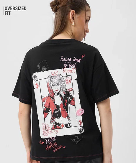 Harley Quinn Queen Of Mischief Women Oversized T-Shirts