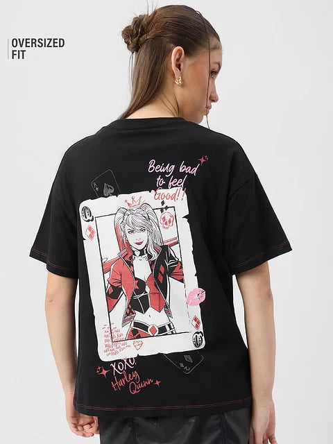 Harley Quinn Queen Of Mischief Women Oversized T-Shirts