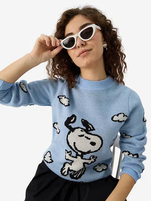 Snoopy Knitted Sweater Women Knitted Sweaters