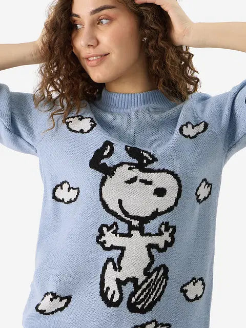 Snoopy Knitted Sweater Women Knitted Sweaters