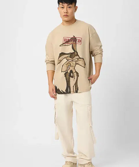 Looney Tunes Busted Oversized Full Sleeve T-Shirts
