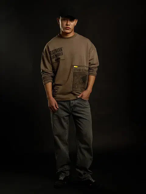 Batman Gotham City Men Oversized Sweatshirts