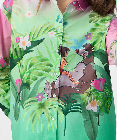 Jungle Book Mowgli's Garden Women Boyfriend Shirts