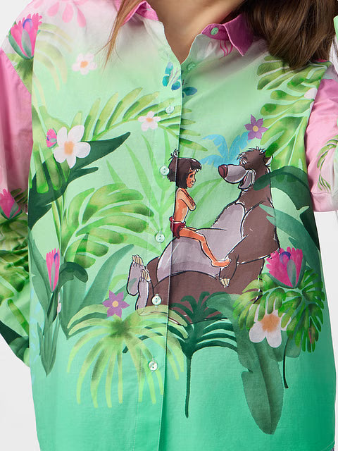 Jungle Book Mowgli's Garden Women Boyfriend Shirts