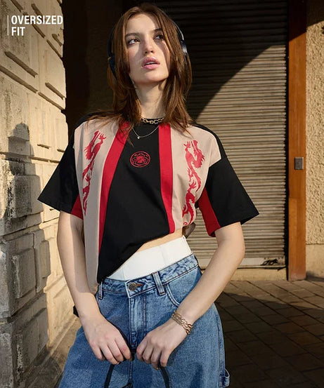 Dragon Warrior Women Oversized T-Shirts