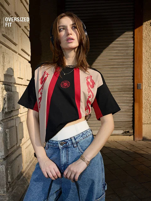 Dragon Warrior Women Oversized T-Shirts