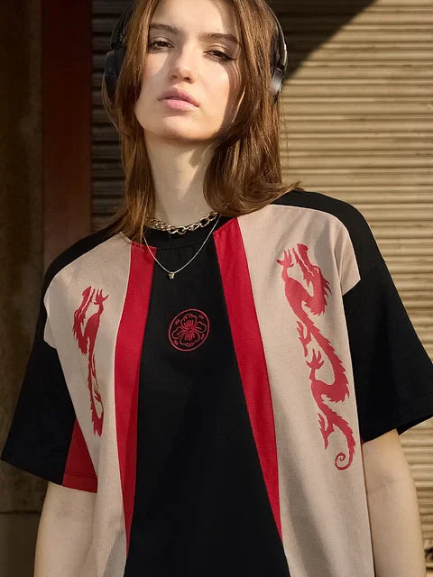 Dragon Warrior Women Oversized T-Shirts