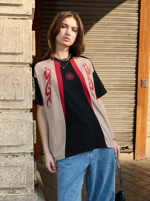 Dragon Warrior Women Oversized T-Shirts