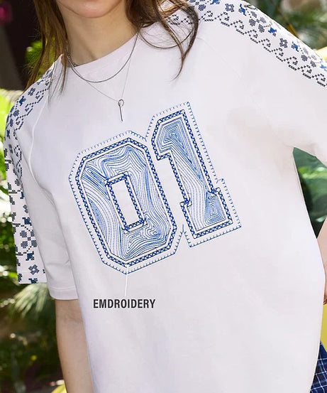 Floral Varsity Women Oversized T-Shirts